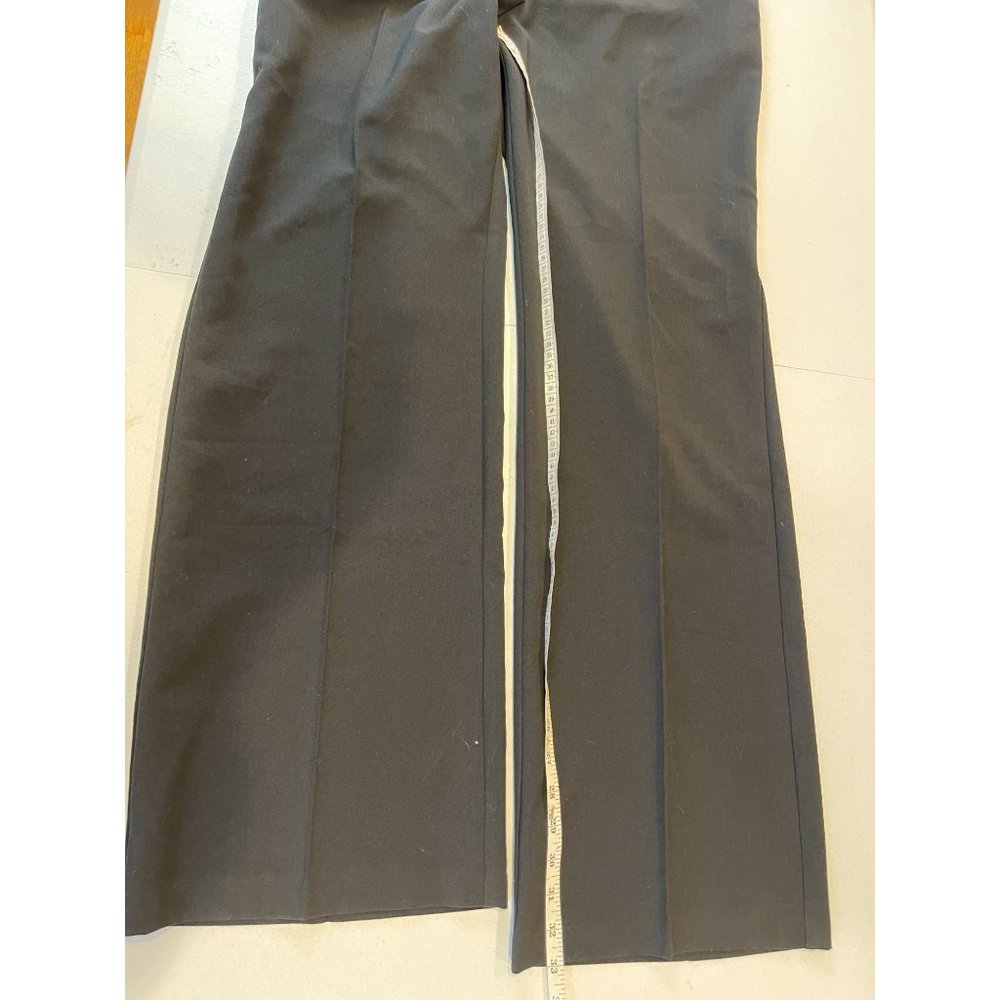 Fashion Bug Womens Dress Pants CW13010984 Wide Leg Front Button Black Size 12 - Picture 8 of 11